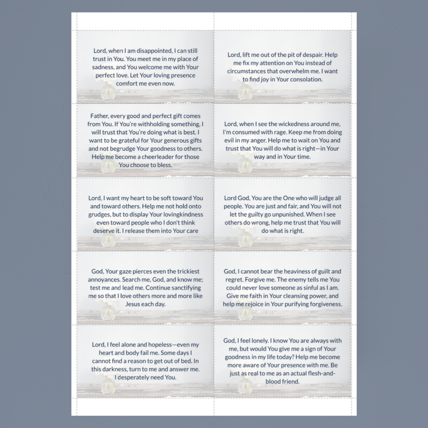 Handling Hard Emotions Scripture Cards - DIGITAL DOWNLOAD ONLY
